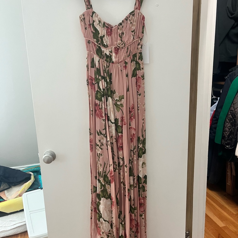 Reformation Floral Pink Maxi Dress
